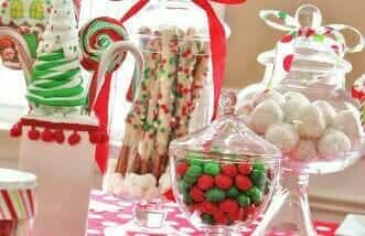 mesas de dulces para navidad