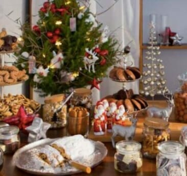 mesa de dulces para navidad